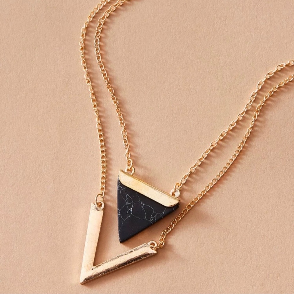 V line necklace